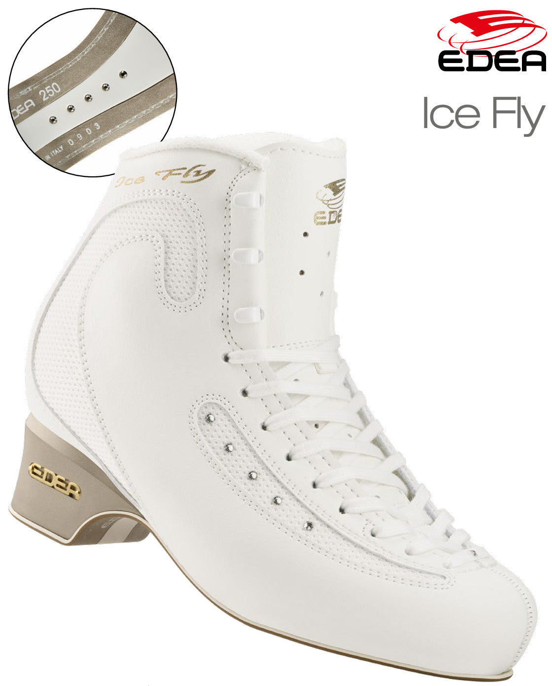 Edea Ice Fly White Figure Boots